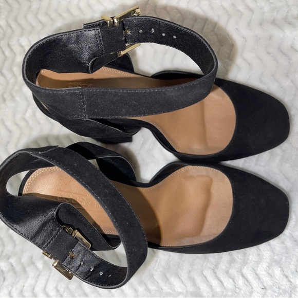 ASOS Black Ankle Strap Platform Block Heels - Picture 4 of 7